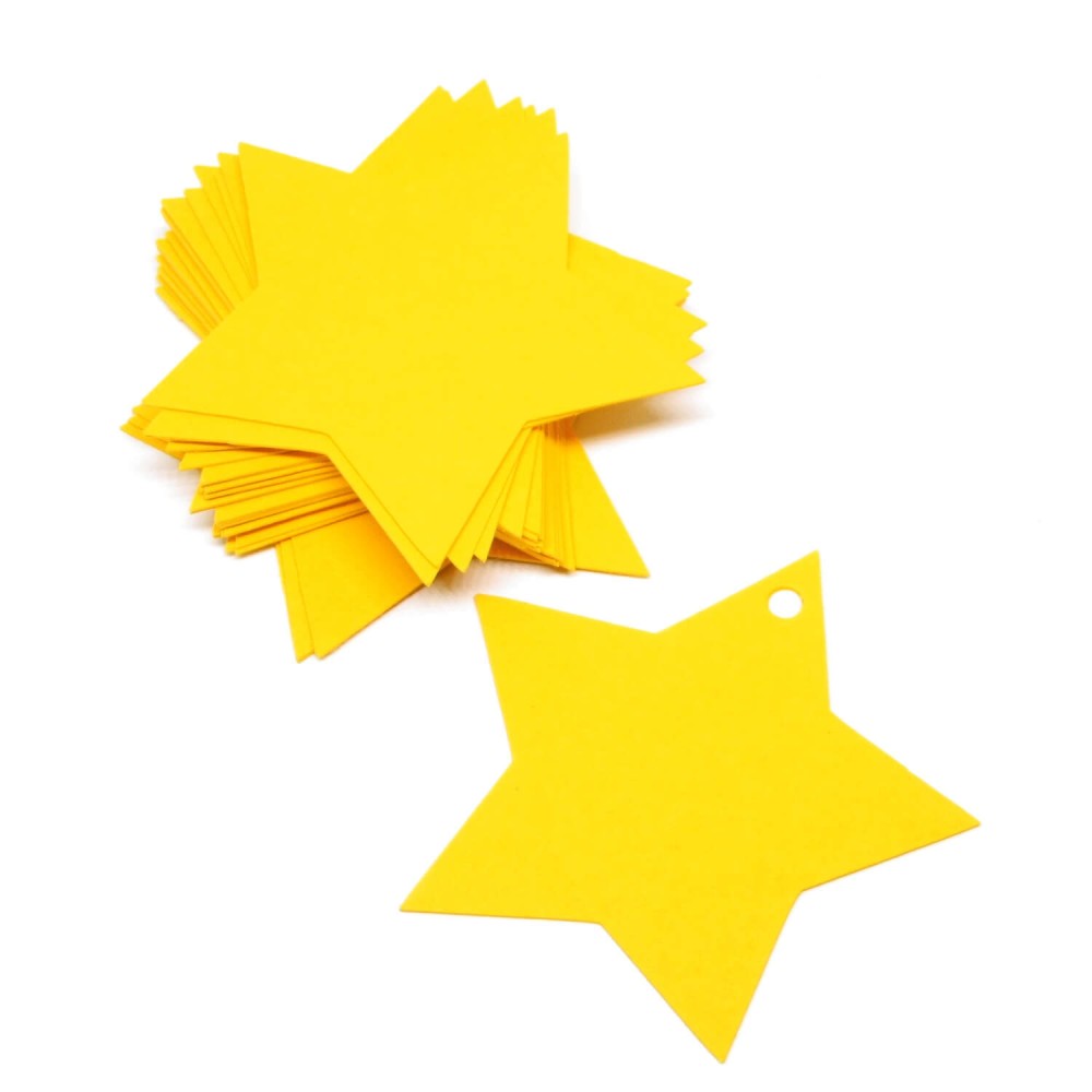Gelbe Sterne für Etiketten